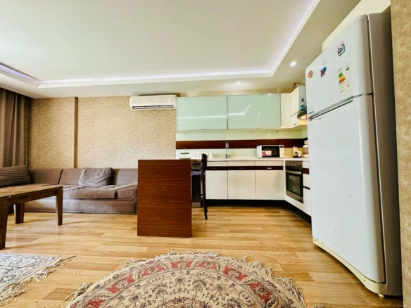 Kanyon Park Evleri’nde Havuzlu, Full Eşyalı ve Kapalı Otoparklı Lüks 1+1 Daire
