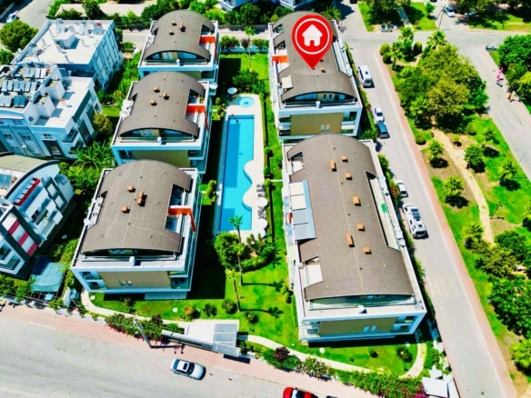 Kanyon Park Evleri’nde Havuzlu, Full Eşyalı ve Kapalı Otoparklı Lüks 1+1 Daire