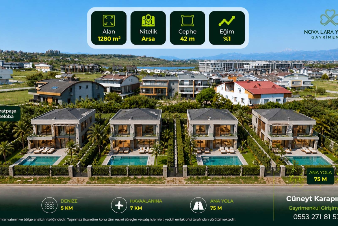 GÜZELOBA Emsalsiz | 1247 m² ARSA| KONUT | VİLLA & BUTİK OTEL