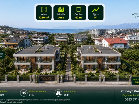 GÜZELOBA Emsalsiz | 1247 m² ARSA| KONUT | VİLLA & BUTİK OTEL