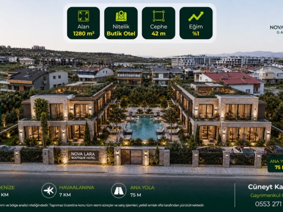 GÜZELOBA Emsalsiz | 1247 m² ARSA| KONUT | VİLLA & BUTİK OTEL