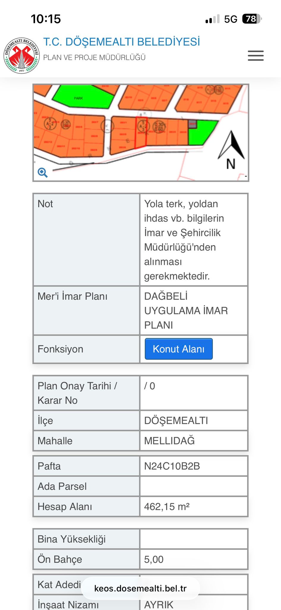 8 DÖŞEMEALTI / MELLİDAĞ İMARLI YATIRIMLIK MÜSTAKİL FIRSAT ARSA