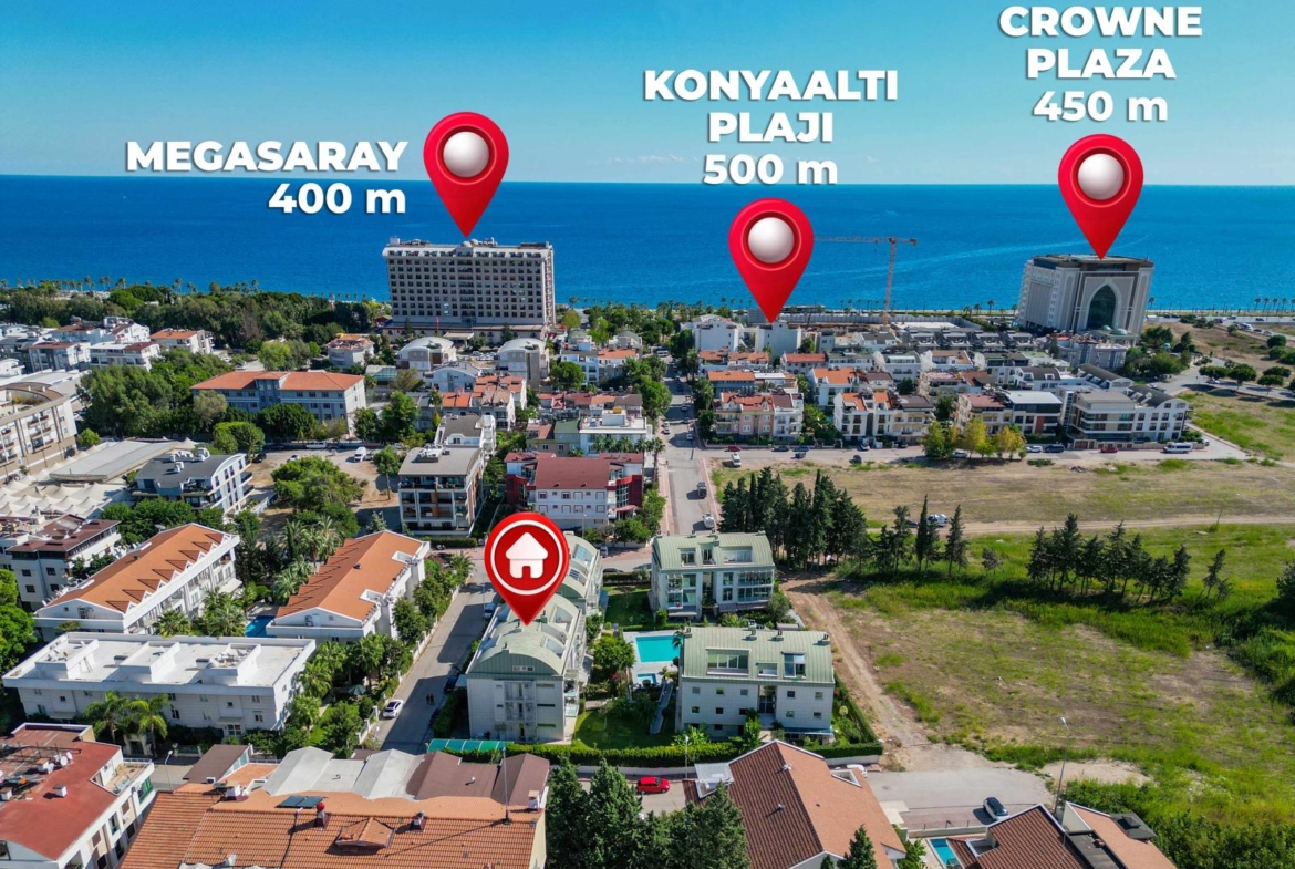 KONYAALTI GÜRSU DA DENİZE 300 M. SİTE İÇİ ARAKAT LÜKS 3+1