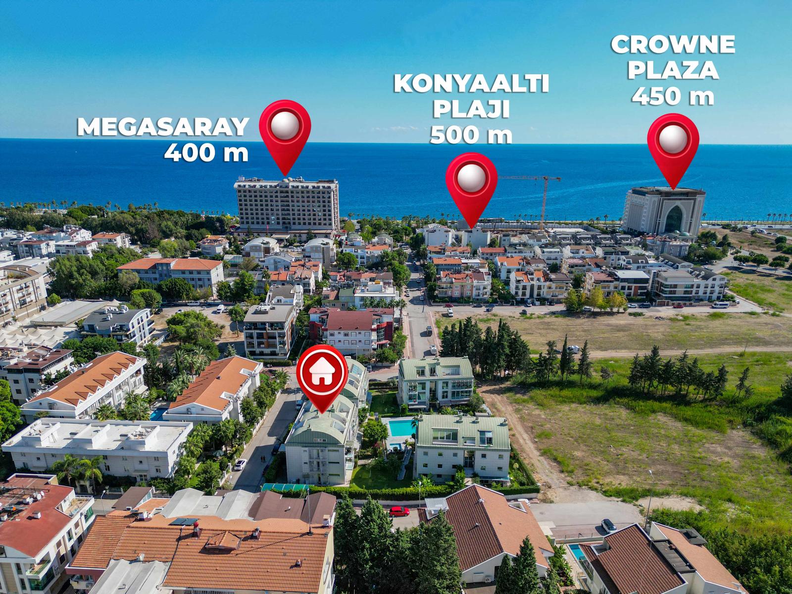 KONYAALTI GÜRSU DA DENİZE 300 M. SİTE İÇİ ARAKAT LÜKS 3+1