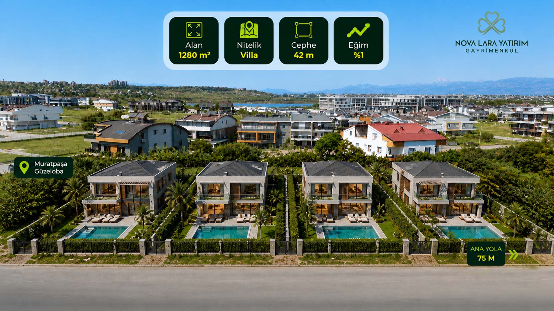 ilan2 GÜZELOBA Emsalsiz | 1247 m² ARSA| KONUT | VİLLA & BUTİK OTEL